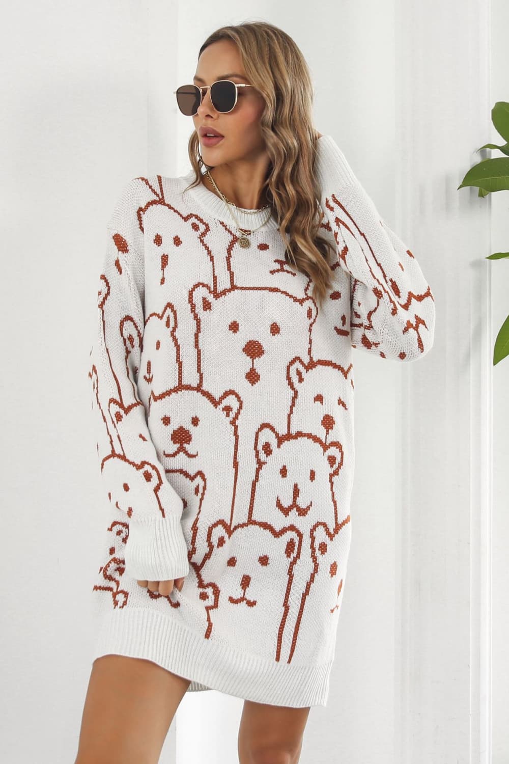 Sweet Bear Lady Sweater Dress