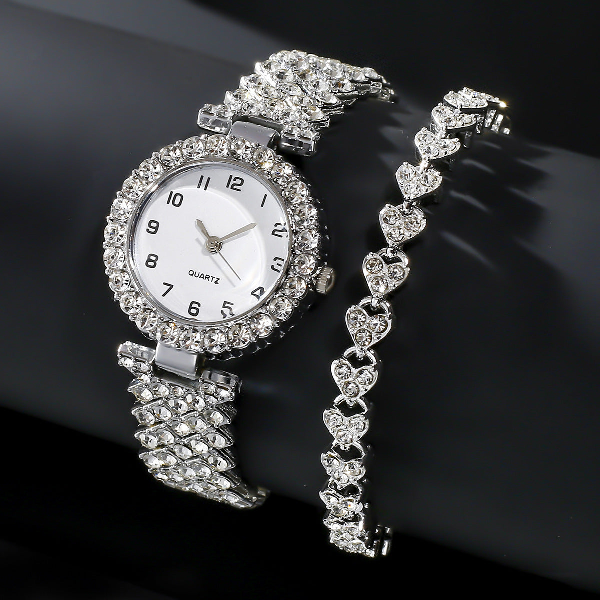 Dazzling CZ Diamond Women's Watch Bracelet