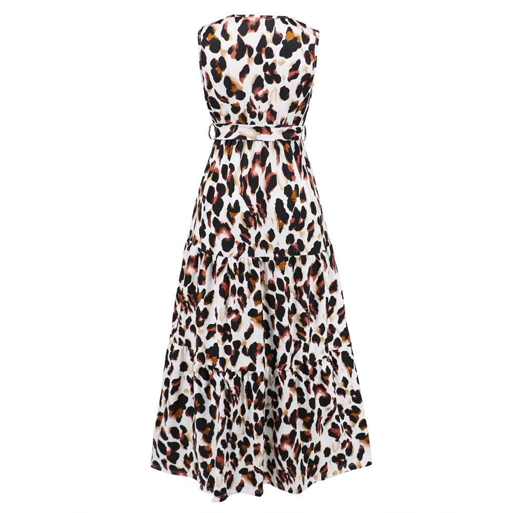 Evening Affair Leopard Print Long Dress