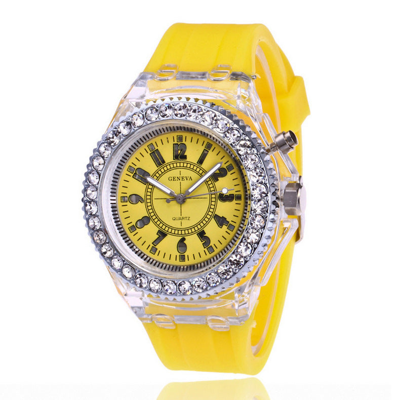 Luminous Geneva Quartz LED Watch