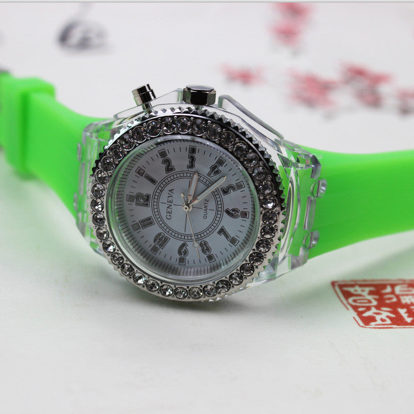 Luminous Geneva Quartz LED Watch