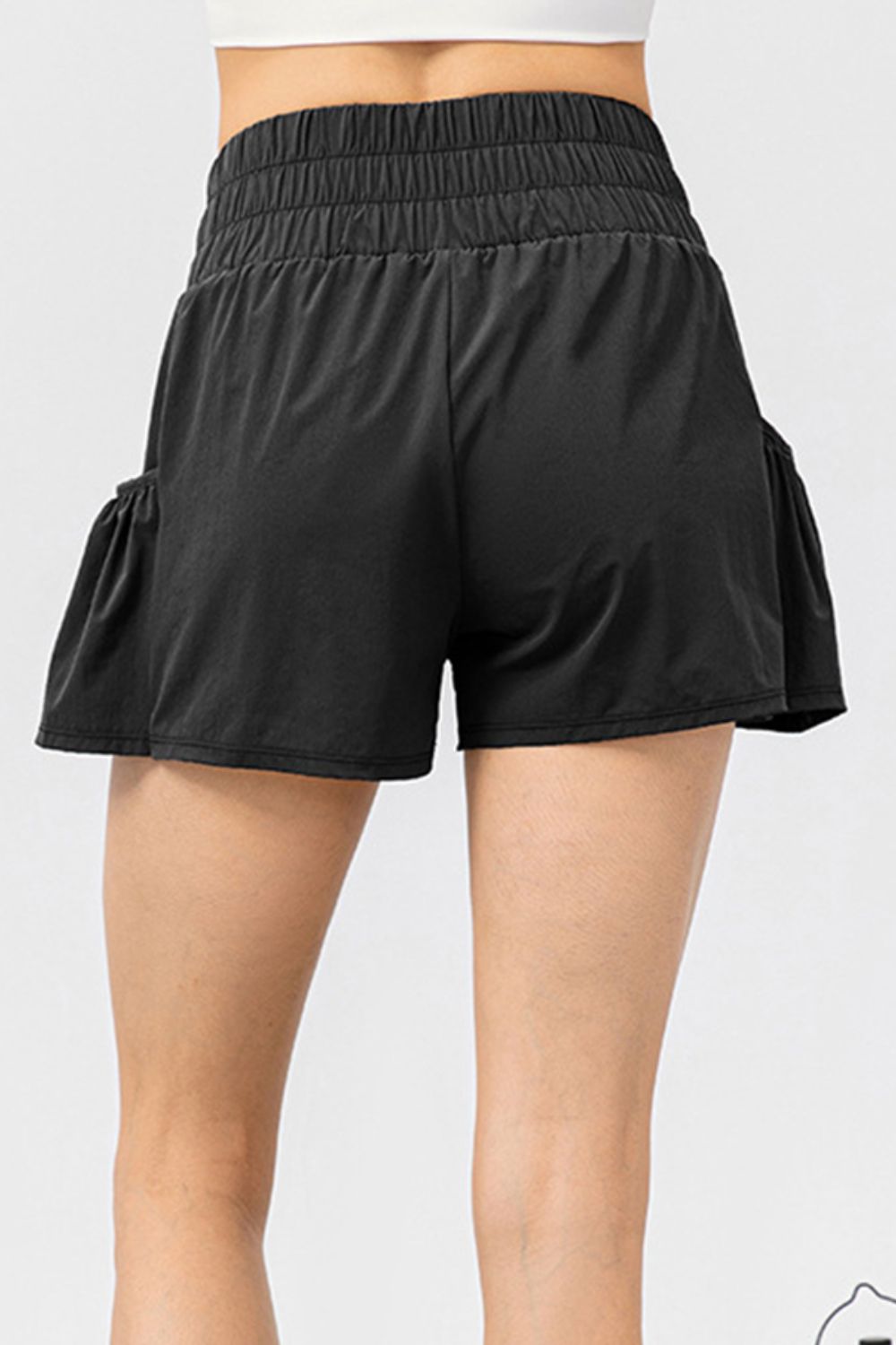 Stretch Elastic Waist Active Shorts w/ Pocketed