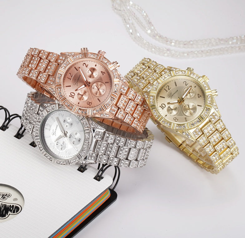 Designer Style Fashion Crystal Quartz Watch