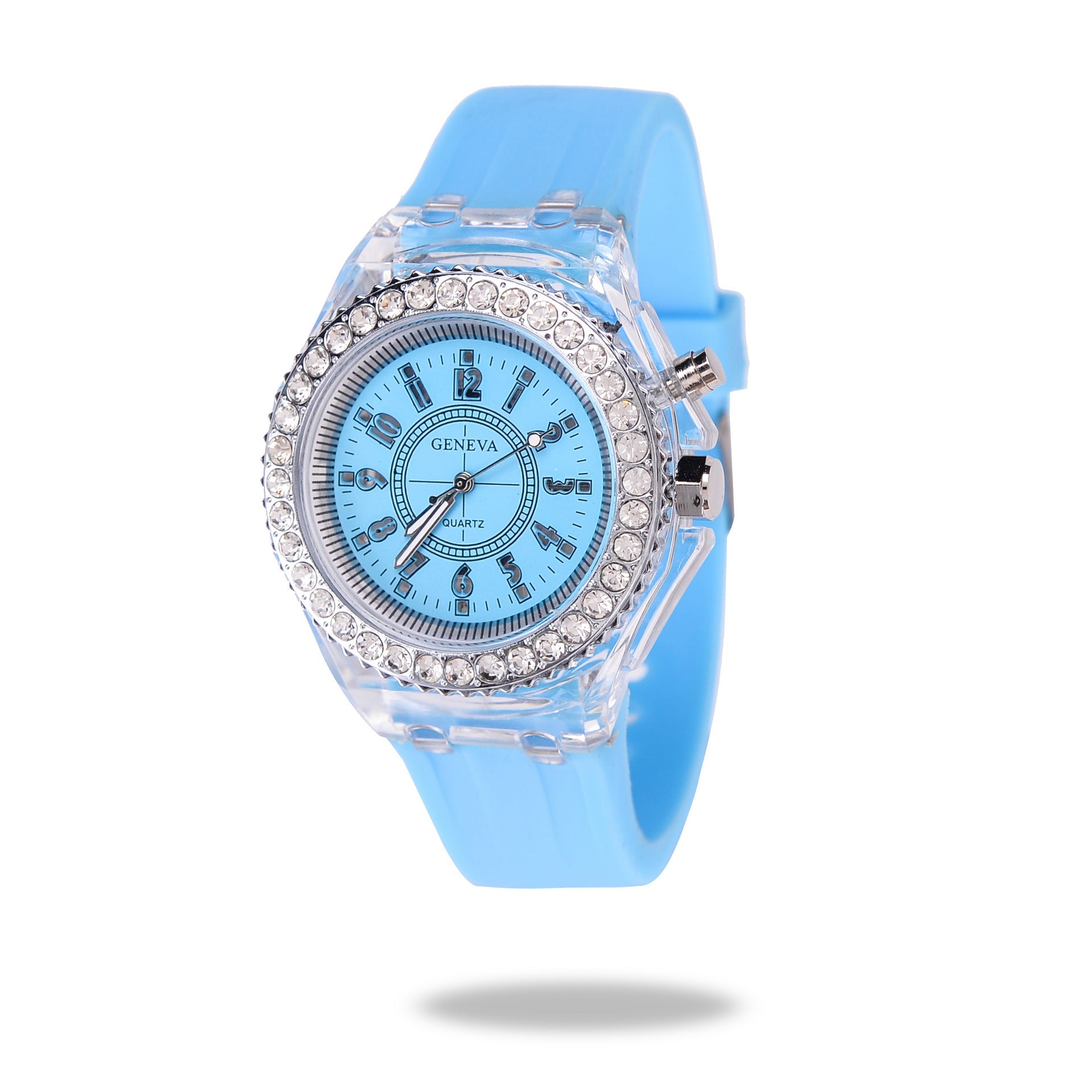 Luminous Geneva Quartz LED Watch