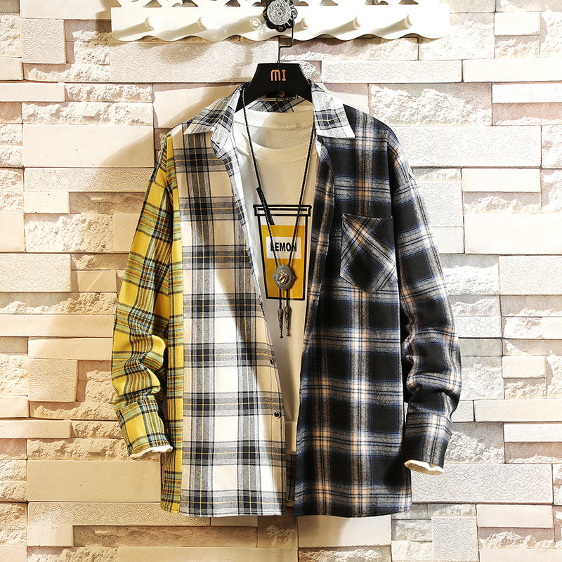 Triple Plaid Long-Sleeve Shirt