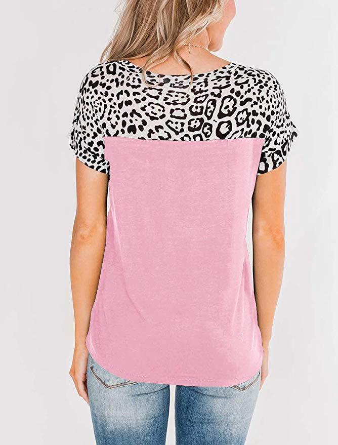 Staying Simple Leopard Print Short Sleeve T-Shirt