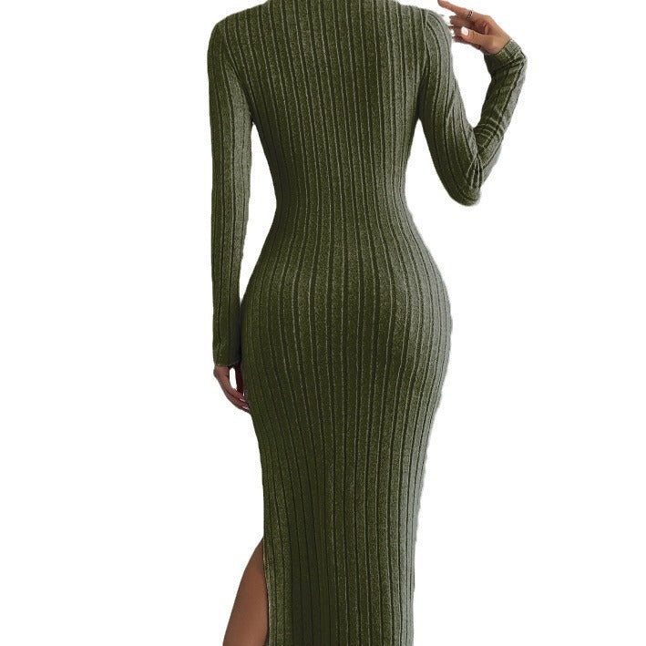 Slim Style  Knitted Long Dress