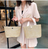 Sea Blue Mall Chic Boho Beach Babe Seaside Straw Tote Bag Handbag For Women handbags Handbags Bags Handmade Straw Woven Handbag Luxury Handbags Bags Designer Plush Handbag Straw Woven Handbag tote bag Woven Handbag SeaBlueMall.com