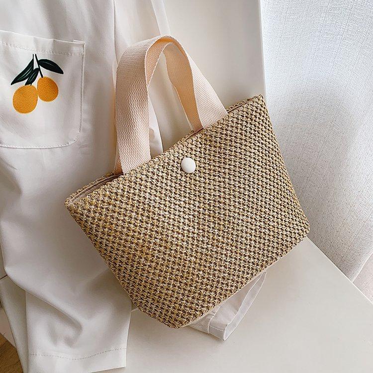 Sea Blue Mall Chic Boho Beach Babe Seaside Straw Tote Bag Handbag For Women handbags Handbags Bags Handmade Straw Woven Handbag Luxury Handbags Bags Designer Plush Handbag Straw Woven Handbag tote bag Woven Handbag SeaBlueMall.com