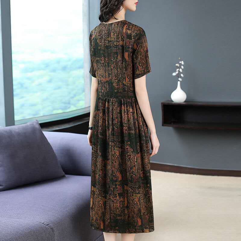 Fragrant Cloud Silk Long Dress