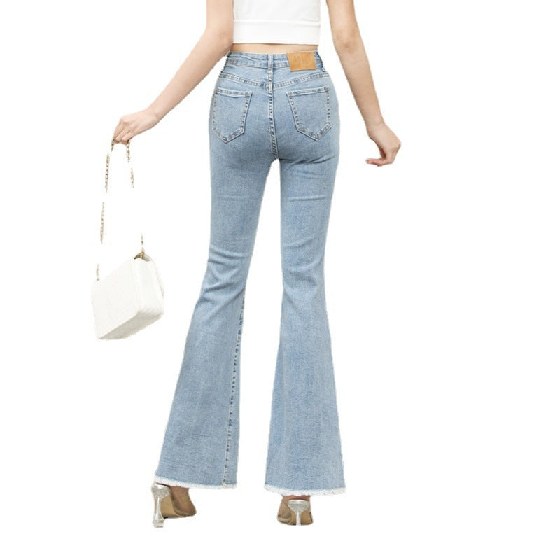 Classic Slim Fit High-waisted Korean Jeans