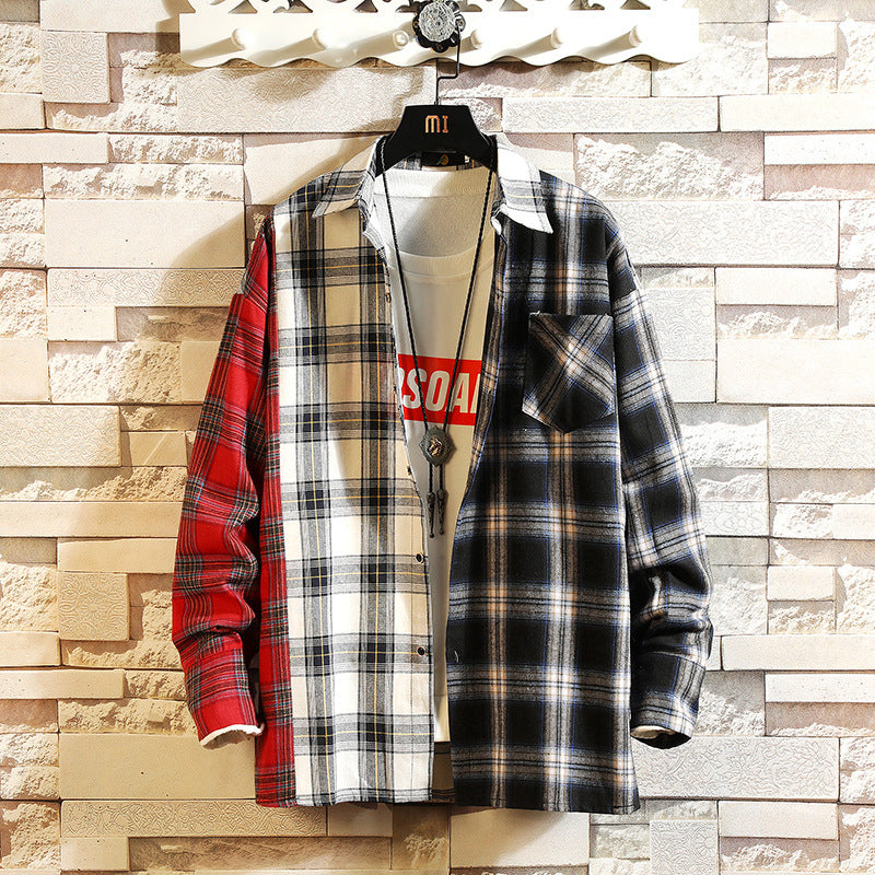 Triple Plaid Long-Sleeve Shirt