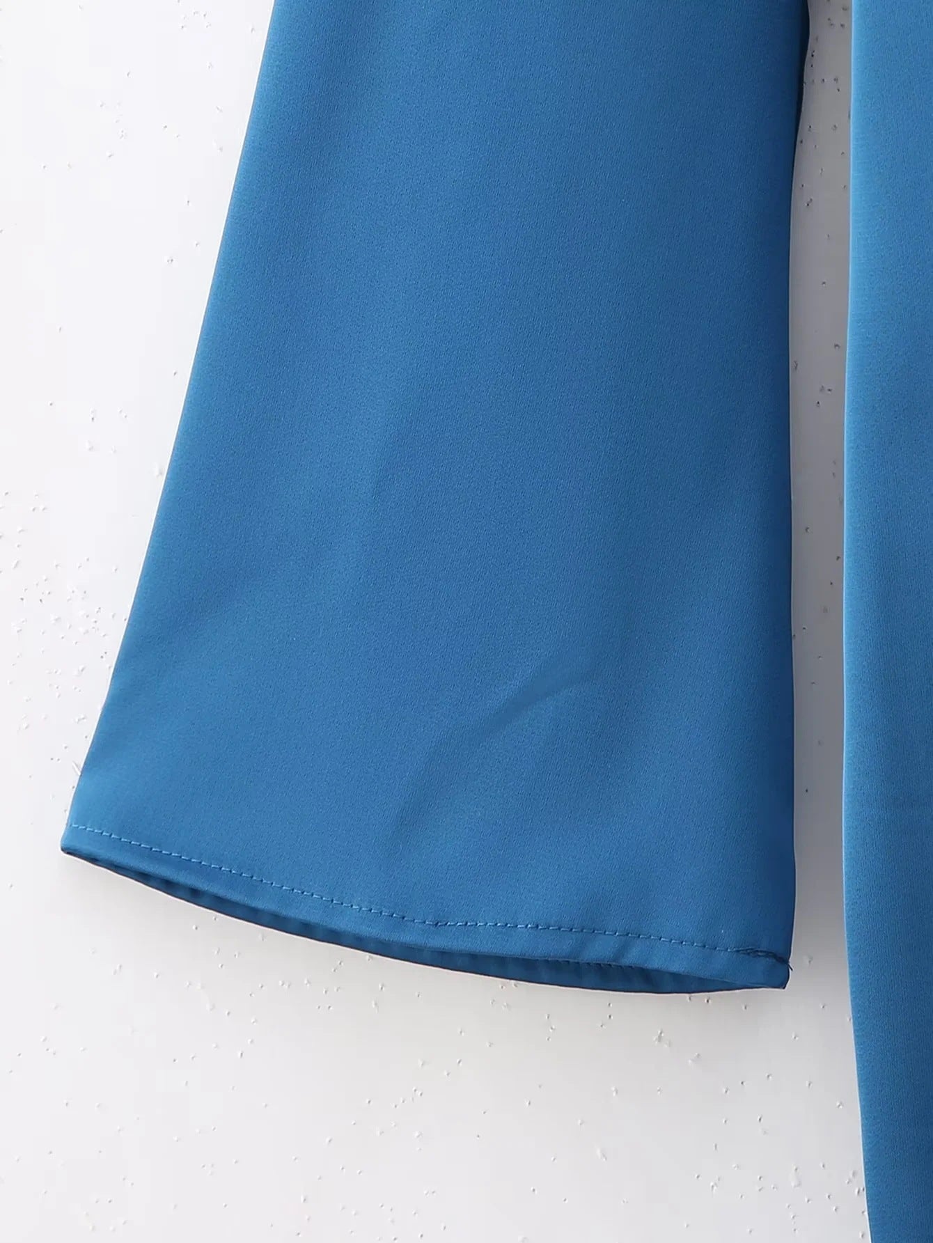 Cobalt Blue Elegant Style  Slim-fit  Dress with Bell Sleeve