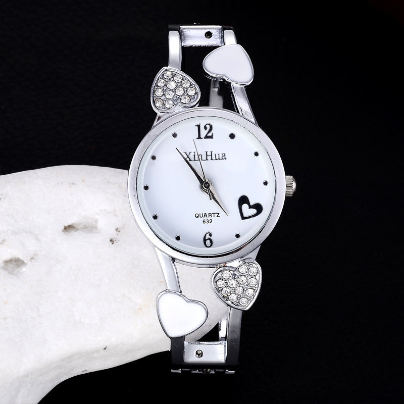 Dazzling Hearts Cuff Watch