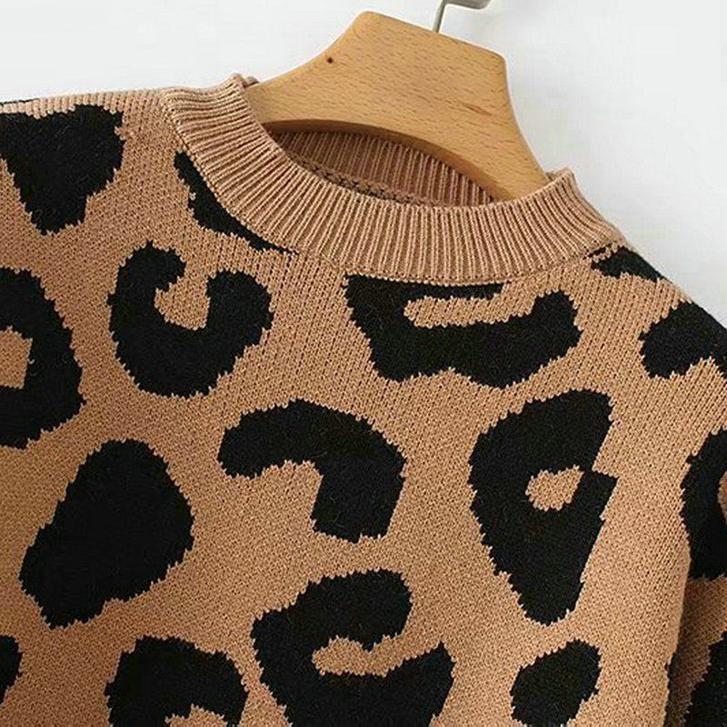 Diva Leopard Print Pullover