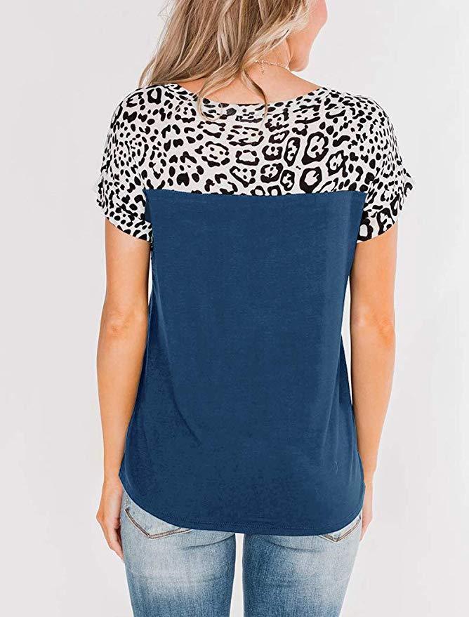 Staying Simple Leopard Print Short Sleeve T-Shirt