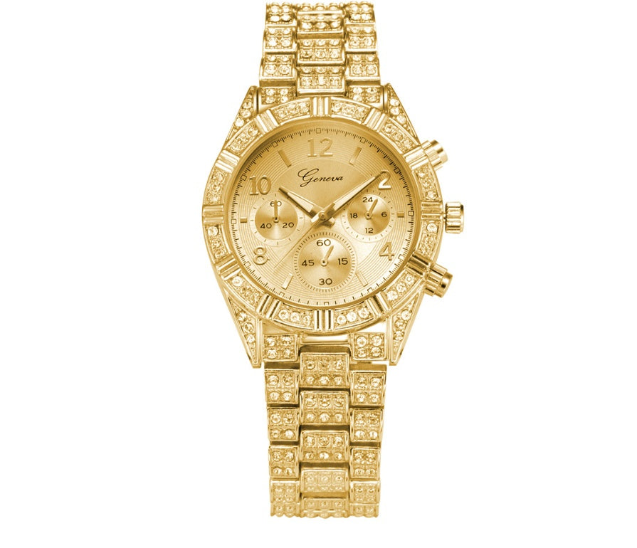 Designer Style Fashion Crystal Quartz Watch