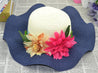 Sea Blue Mall 3D Flower Big Brim Wave Sun-proof Straw Hat  SeaBlueMall.com