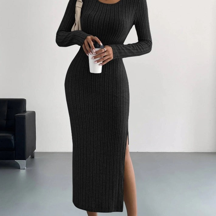 Slim Style  Knitted Long Dress