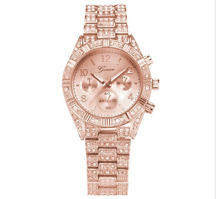 Designer Style Fashion Crystal Quartz Watch