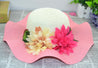 Sea Blue Mall 3D Flower Big Brim Wave Sun-proof Straw Hat  SeaBlueMall.com