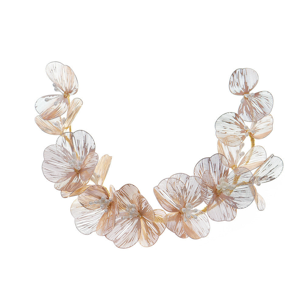 Vintage Gold Silk Petal Headband