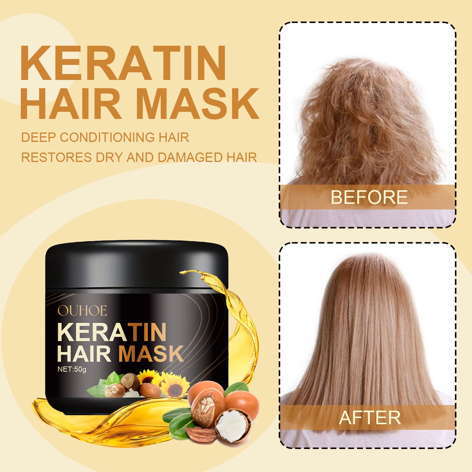 Deep Nourishing Hair Keratin Mask