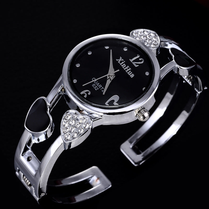 Dazzling Hearts Cuff Watch