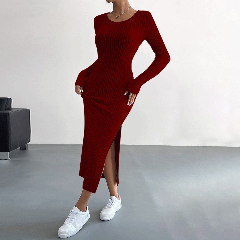 Slim Style  Knitted Long Dress