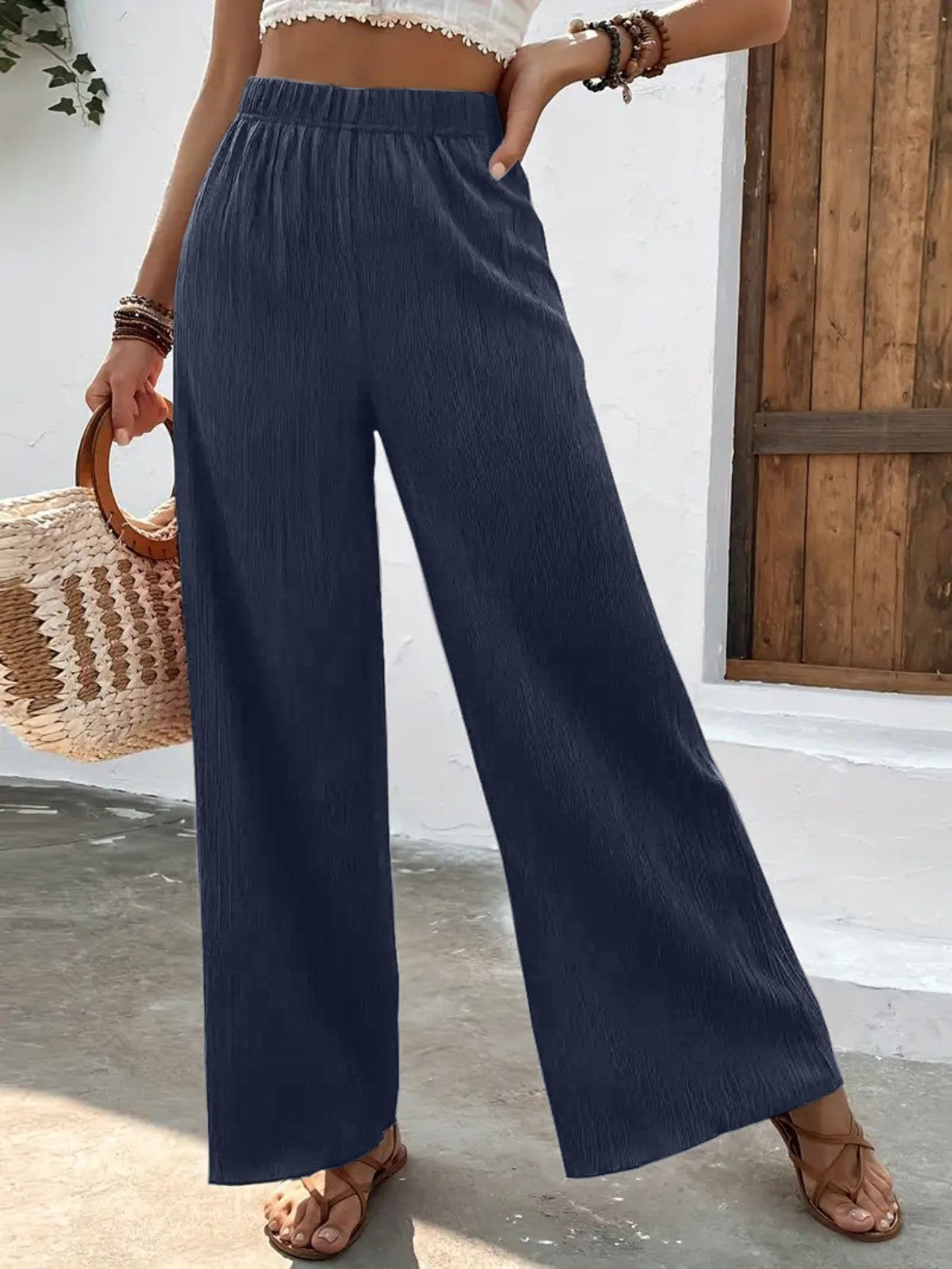 Modern Full Size High Waist Wide Leg Pants