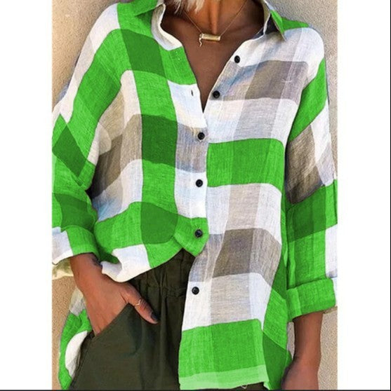 A Dash Of Class Colorblock Plaid Shirt