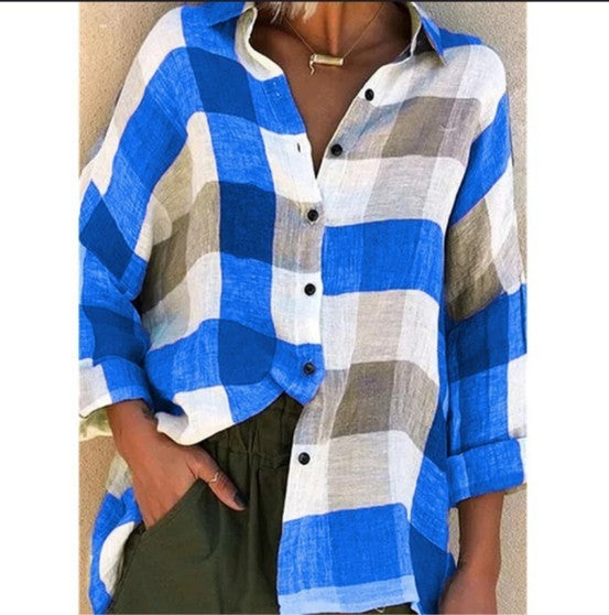 A Dash Of Class Colorblock Plaid Shirt