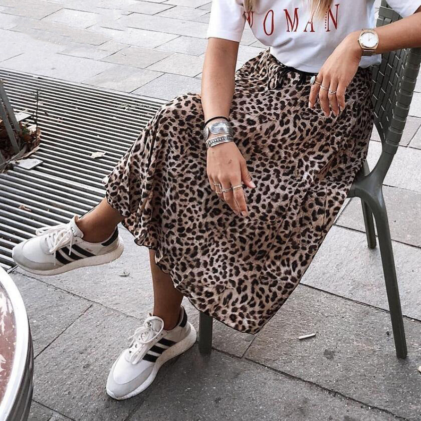 Wardrobe Staple Leopard Print Maxi Skirt