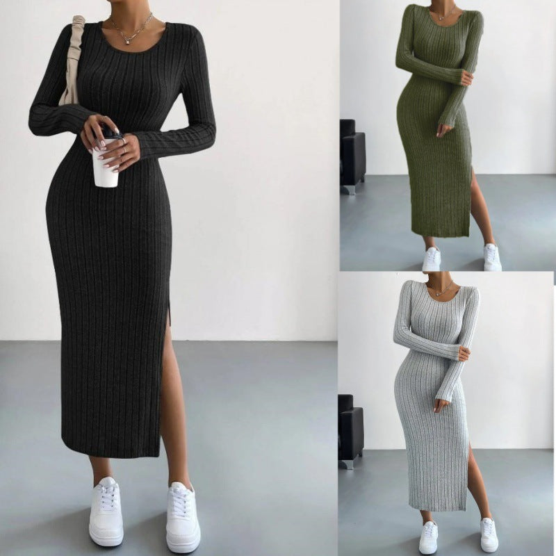 Slim Style  Knitted Long Dress