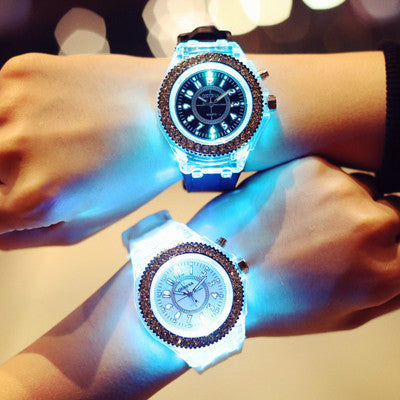 Luminous Geneva Quartz LED Watch