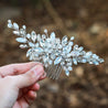 Sea Blue Mall Sparkling Modern Handmade Diamond-Studded Shiny Hair Comb Wedding, Prom, Bridesmaid.  SeaBlueMall.com