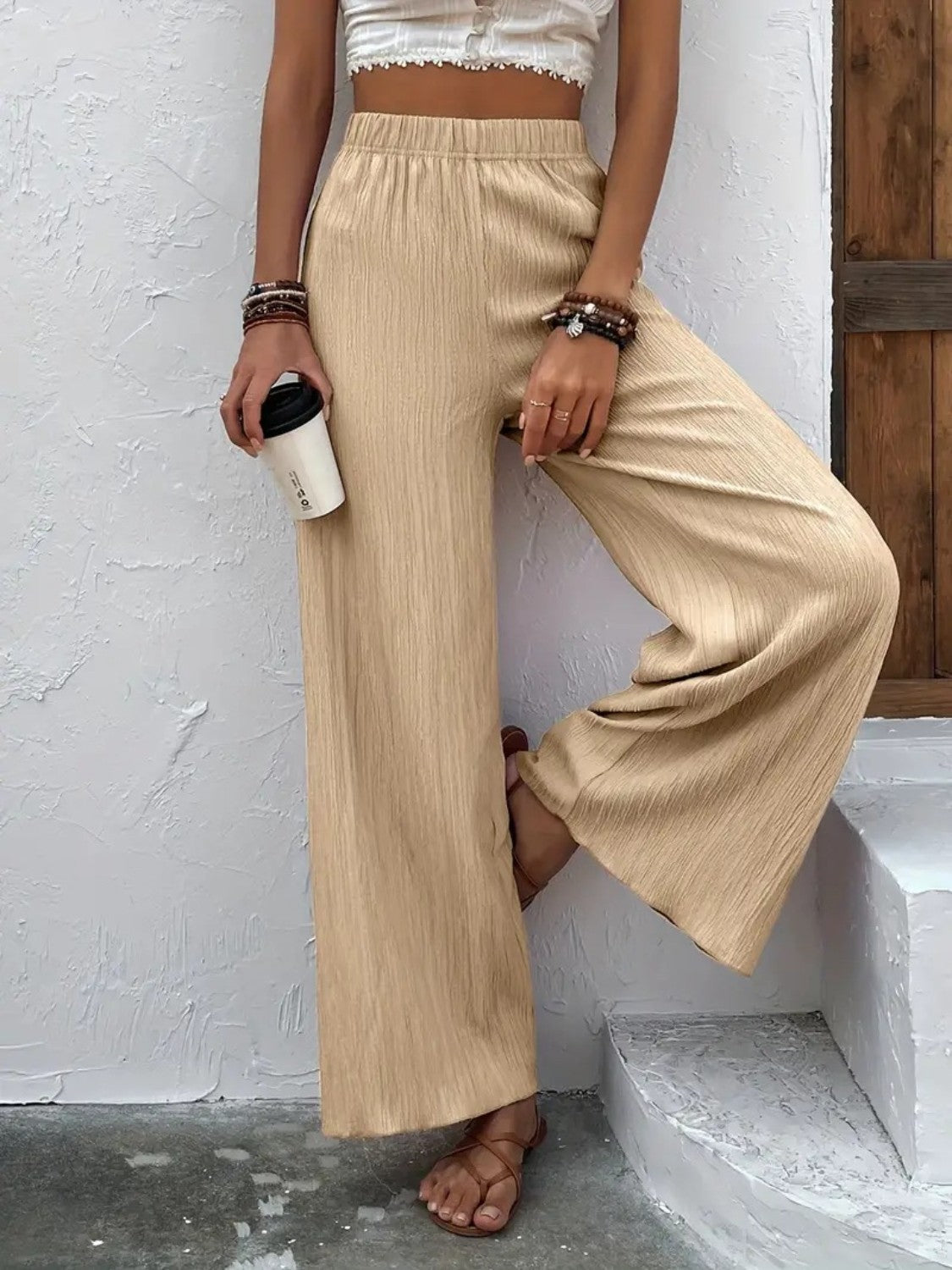 Modern Full Size High Waist Wide Leg Pants