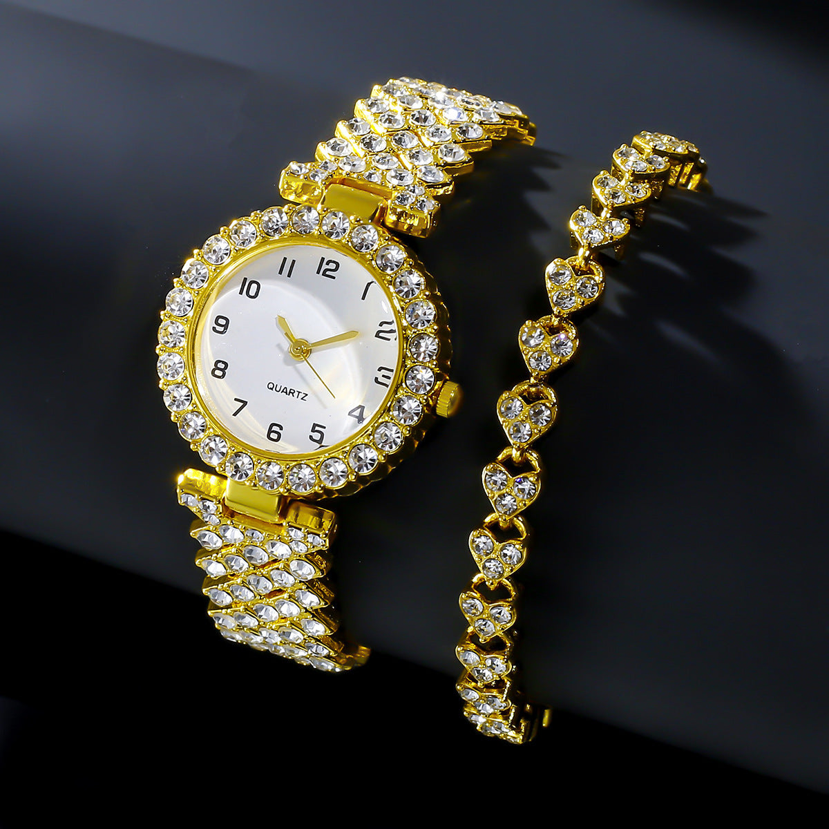 Dazzling CZ Diamond Women's Watch Bracelet