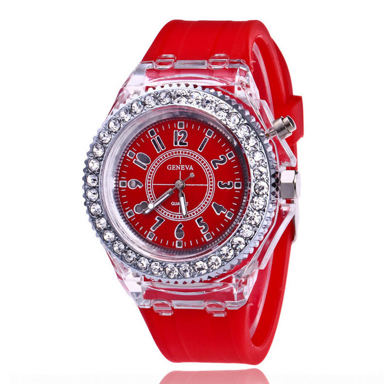 Luminous Geneva Quartz LED Watch