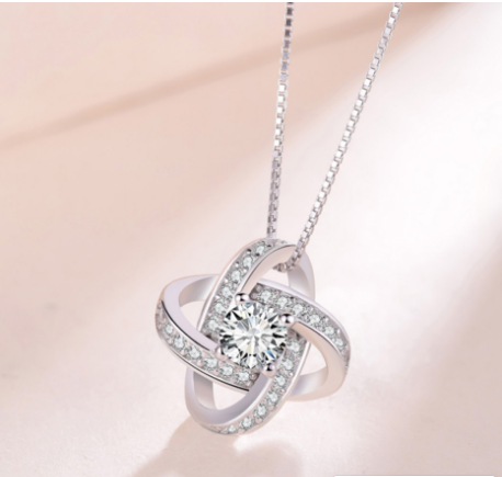 Sea Blue Mall 925 Sterling Silver Forever Heart CZ 4 Piece Matching Gift Set - Pendant, Necklace, Earrings, Bracelet.  SeaBlueMall.com