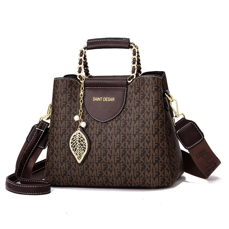 Elegant Vintage Fashion Print Handbag