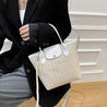 Sea Blue Mall Large Capacity Straw Tote Bag with Shoulder Strap. Handbag For Women handbags Handbags Bags Handmade Straw Woven Handbag Straw Woven Handbag SeaBlueMall.com