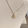 Sea Blue Mall Gold Sparkling Dandelion CZ Necklace with Link Chain.  SeaBlueMall.com