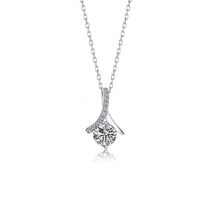 Classic 925 Silver Valentine's Day Pendant Necklace with box