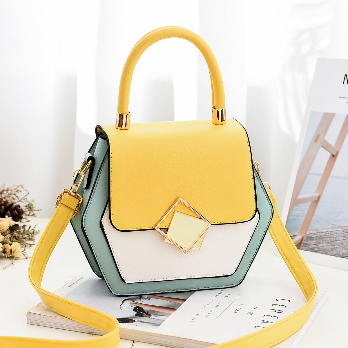 Yellow handbag