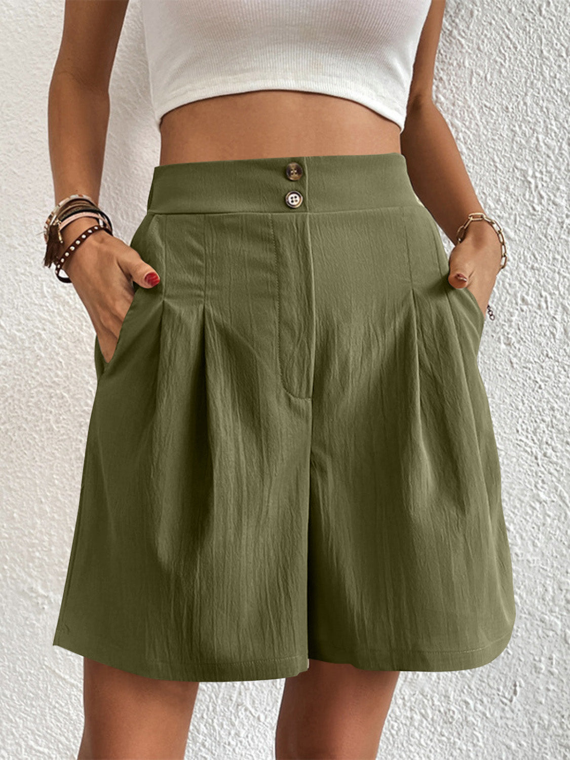 Summer Staple High Waist Shorts with Pockets