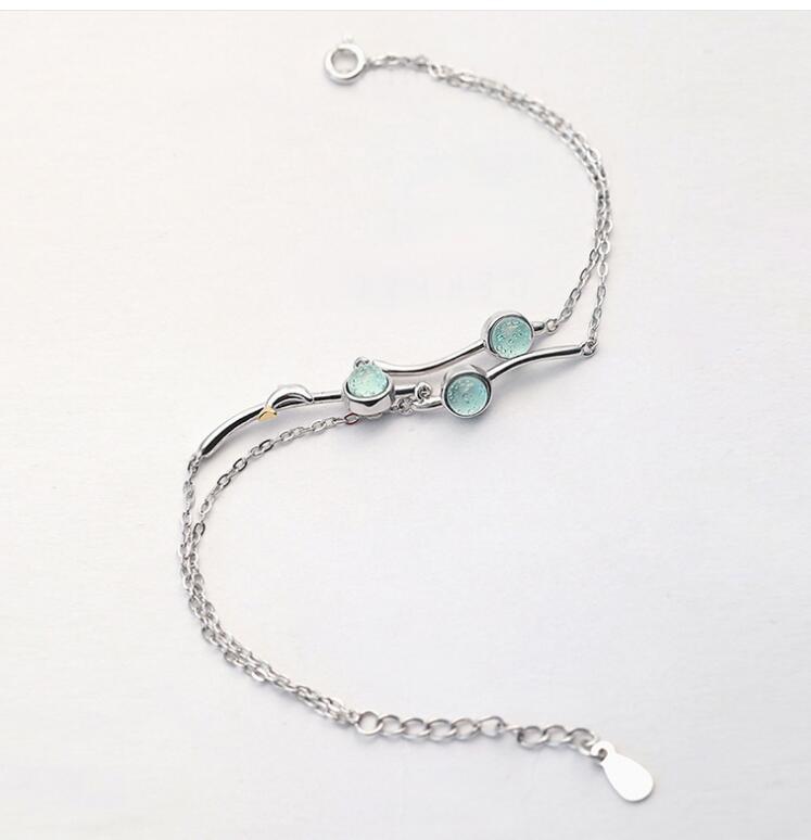 Handmade Playful Sea Dolphin Bracelet Sterling Silver - Adjustable Size.