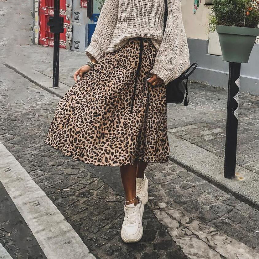 Wardrobe Staple Leopard Print Maxi Skirt