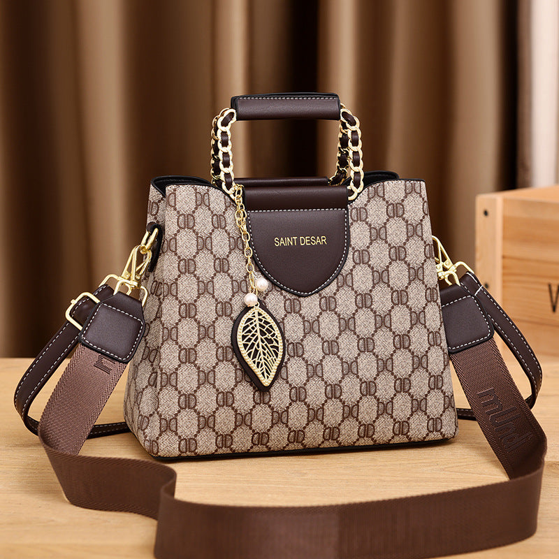 Elegant Vintage Fashion Print Handbag