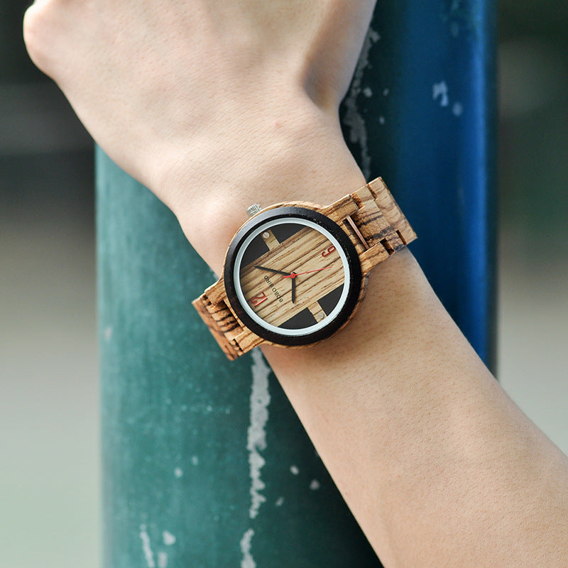 Unique Japanese Style Wooden Quartz Watch